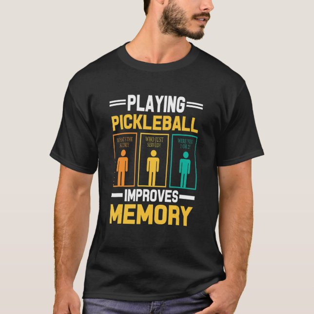   Pickleball Aiming Paddle Pickleball Player Fun H T-Shirt (Front)