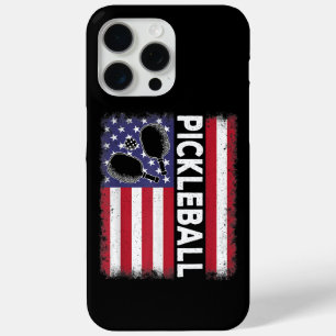 Pickleball American Flag Funny Pickleball Lover Vi iPhone 15 Pro Max Case