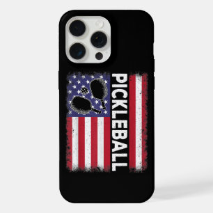 Pickleball American Flag Funny Pickleball Lover Vi iPhone 15 Pro Max Case