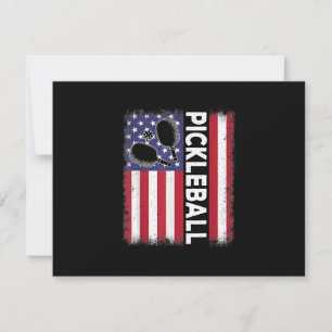 Pickleball American Flag Funny Pickleball Lover Vi RSVP Card