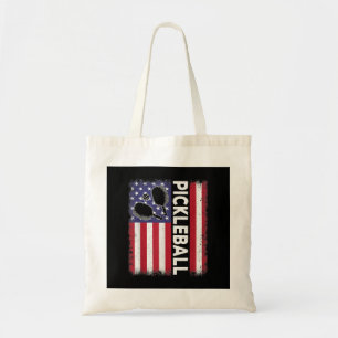 Pickleball American Flag Funny Pickleball Lover Vi Tote Bag