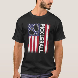 Pickleball American Flag Pickleball Vintage T-Shirt