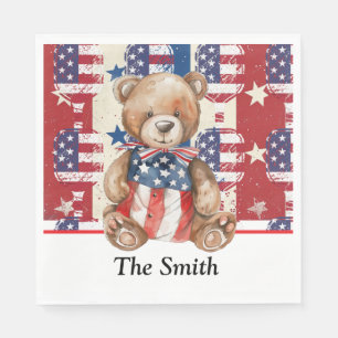 Pickleball  American themed for 4th July  Napkin
