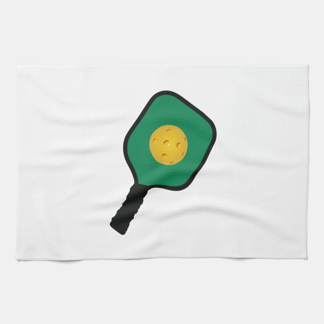 PICKLEBALL AND PADDLE KITCHEN TOWEL (Horizontal)