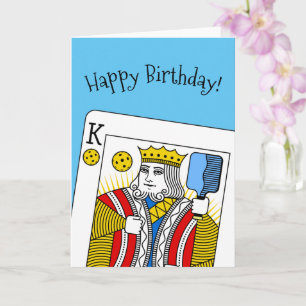 Pickleball Anniversaire Carte - Pickleball King