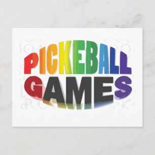 Pickleball annoucement card design black and white