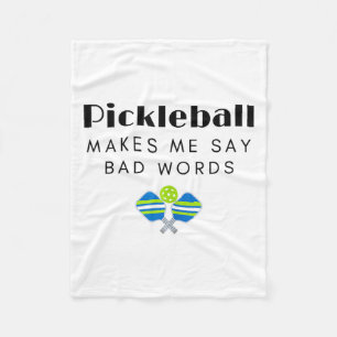 Pickleball art for men women pickle ball lover fleece blanket