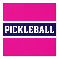 PICKLEBALL Athletic Pink Navy Blue White Stripes