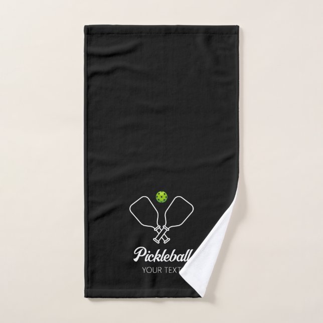 Pickleball avec pagaies et balle Personnalisé (Serviette à main)