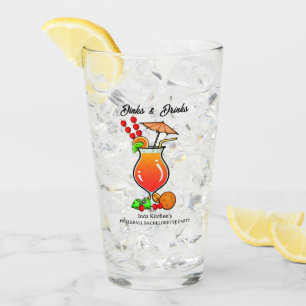 Pickleball Bachelorette Wedding Dinks & Drinks Glass