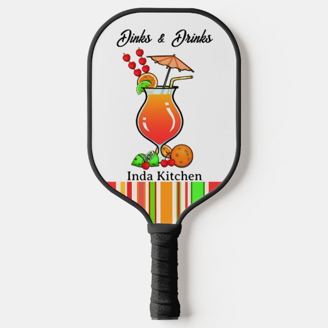 Pickleball Bachelorette Wedding Dinks & Drinks Paddle (Front)