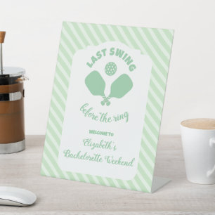 Pickleball Bachelorette Weekend Pedestal Sign