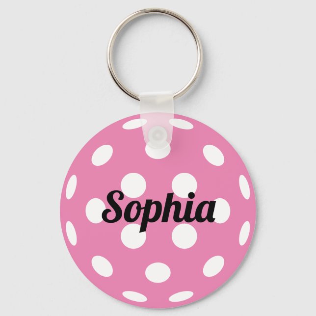 Pickleball Ball Personalized Name Keychain (Front)