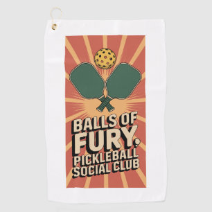 Pickleball Balls Of Fury Social Club Golf Towel