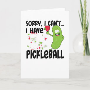 Pickleball Bat Player Hobby Pickle Sunset Card