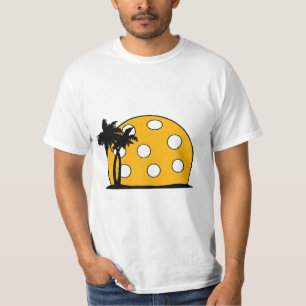 Pickleball Beach Sunset T-Shirt