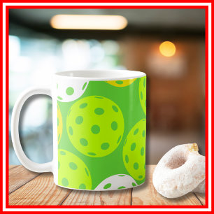 Pickleball Birthday Party Cute Green Sports Coffee Mug