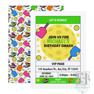 Pickleball Birthday Party Invitation