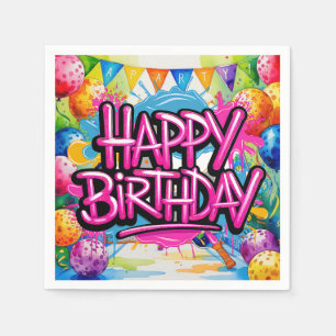 Pickleball Birthday Party themed for cat lovers Napkin