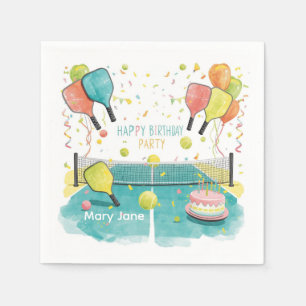 Pickleball Birthday Party themed Napkin