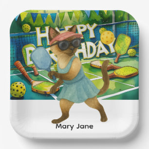 Pickleball Birthday Party themed Paper Plate
