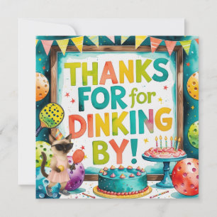 Pickleball birthday  thank you card