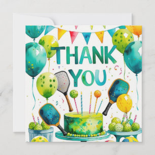Pickleball birthday  thank you card