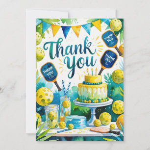 Pickleball birthday  thank you card