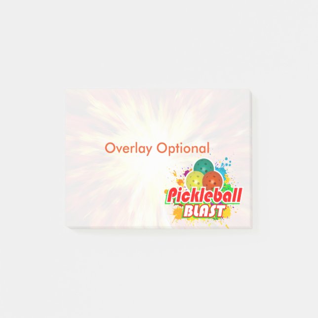Pickleball Blast Image Options Post-it Notes (Front)