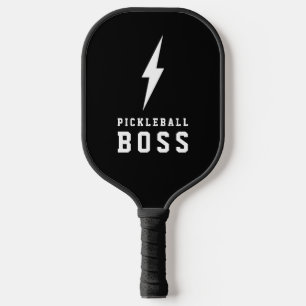 Pickleball Boss Lightning Bolt and Monogram Pickleball Paddle