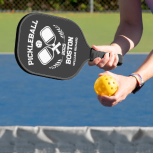 Pickleball Boston 2025 Black and White Custom Paddle