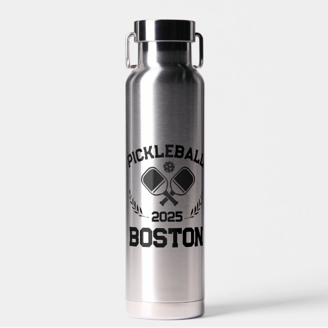 Pickleball Boston 2025 Custom Water Bottle (Front)