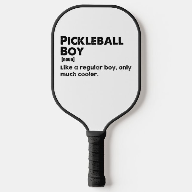 Pickleball Boy Funny Dictionary Definition Pickle Paddle (Front)