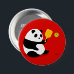 Pickleball Button: "Pickleball Panda" 3 Inch Round Button<br><div class="desc">Pickleball Button: "Pickleball Panda"</div>