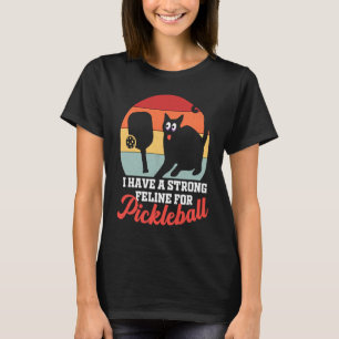 Pickleball cat cats pickleballers paddle sports T-Shirt