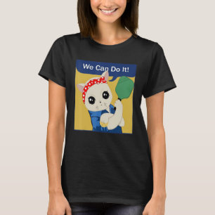 Pickleball Cat Lady We Can Do It Play Pickleball T-Shirt