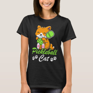 Pickleball Cat Paddle Sports Game Player Athlete K T-Shirt