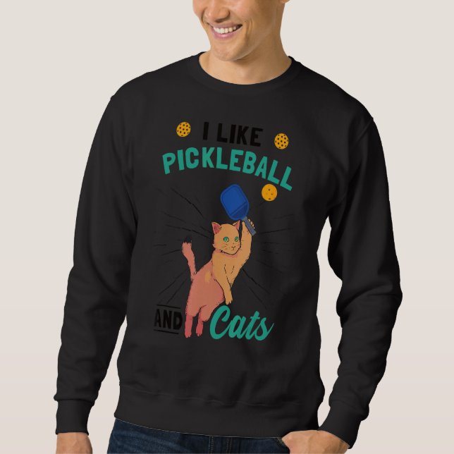 Pickleball Cat Sweatshirt (Front)