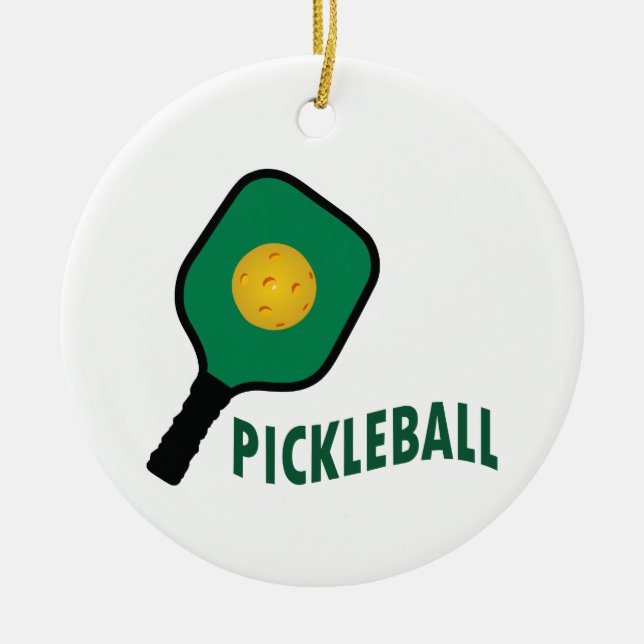 Pickleball Ceramic Ornament (Front)