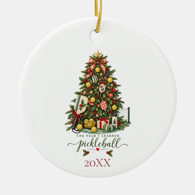 Pickleball Ceramic Ornament (Front)