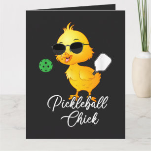 Pickleball Chick Funny Pickleball Card
