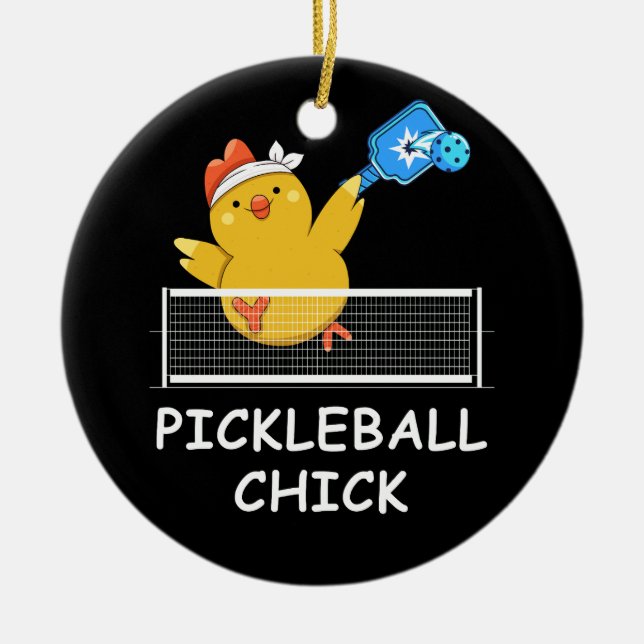Pickleball Chick funny Retirement Retired Men Wome Ceramic Ornament (Front)