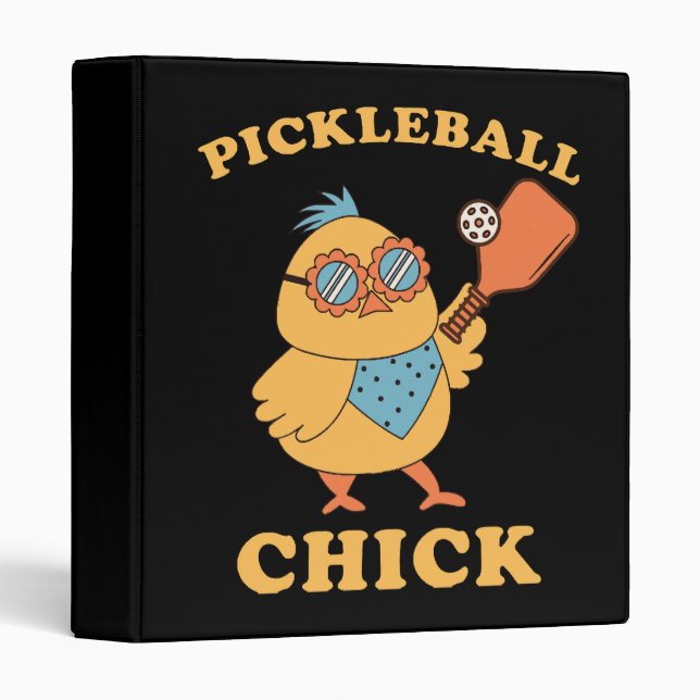 Pickleball Chick - retro Binder (Front/Spine)