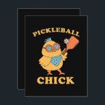 Pickleball Chick - retro Card<br><div class="desc">Pickleball Chick - retro</div>