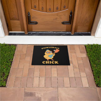 Pickleball Chick - retro Doormat