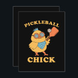 Pickleball Chick - retro Enclosure Card<br><div class="desc">Pickleball Chick - retro</div>