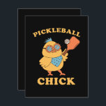 Pickleball Chick - retro Enclosure Card<br><div class="desc">Pickleball Chick - retro</div>