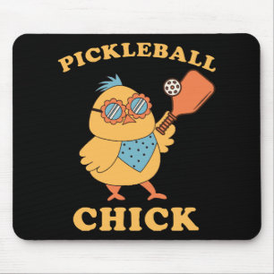 Pickleball Chick - retro Mouse Pad