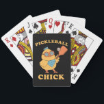 Pickleball Chick - retro Playing Cards<br><div class="desc">Pickleball Chick - retro</div>