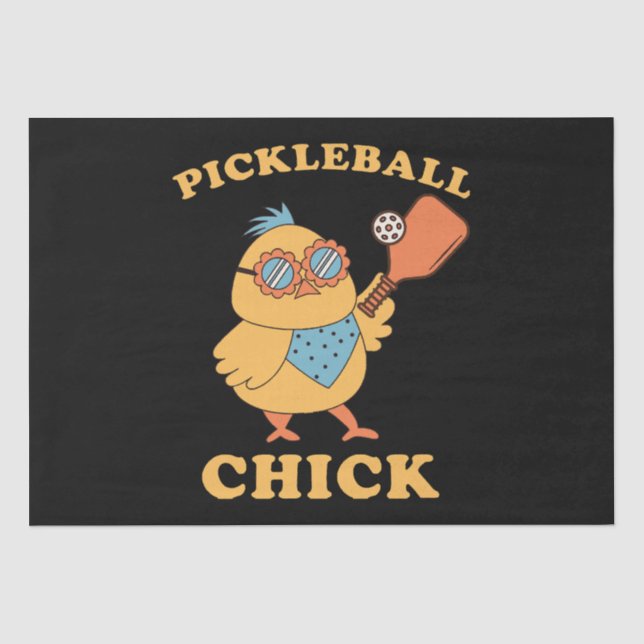 Pickleball Chick - retro Tissue Paper (Front)